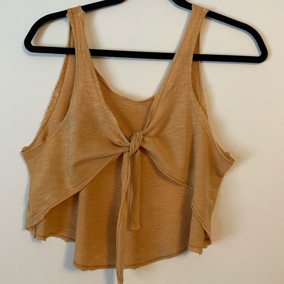 Truly Madly Deeply Tops - Truly madly deeply brown/mustard wrap top, size XS